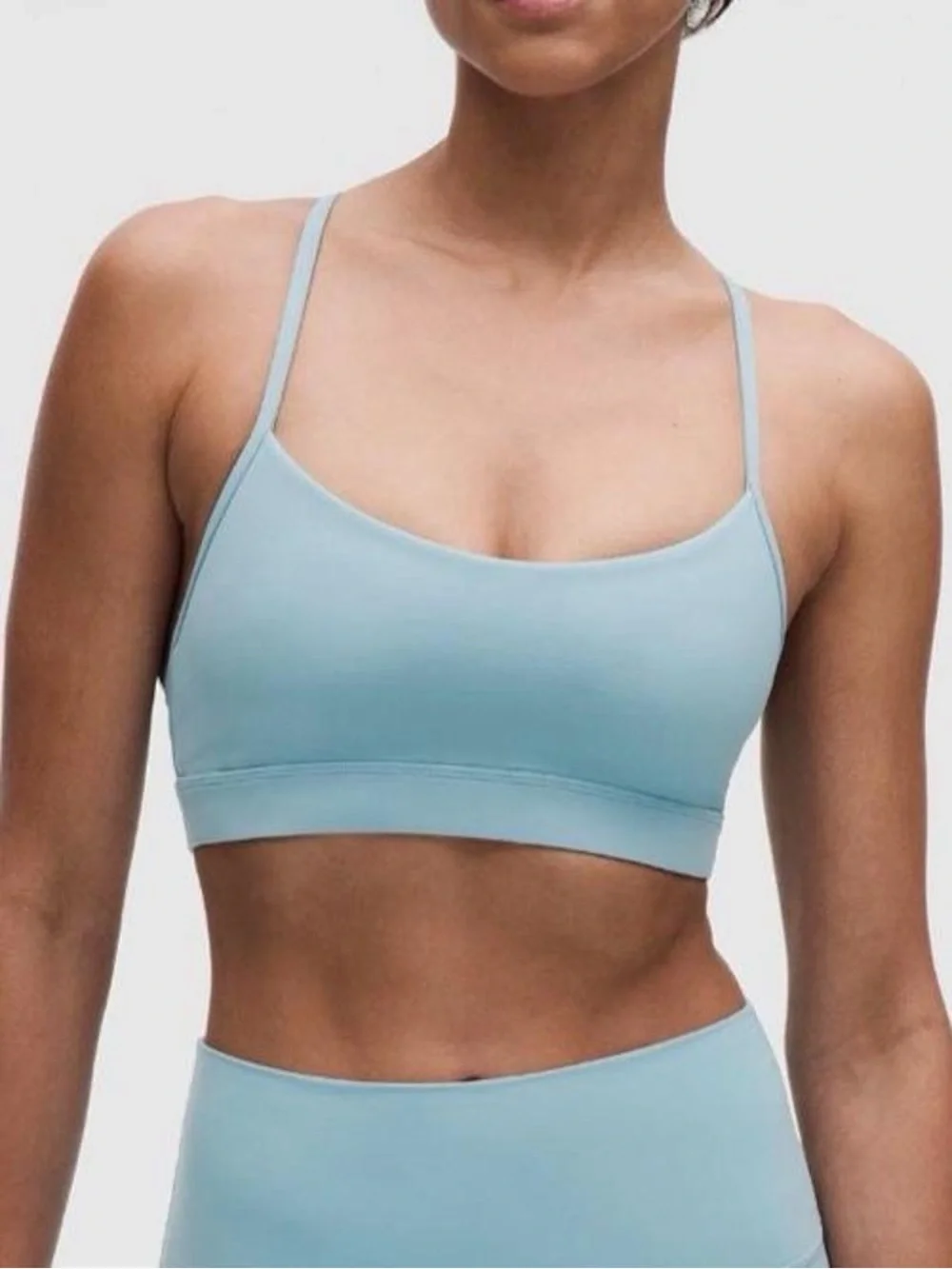 lululemon athletica Women’s Flow Y Nulu Bra in Seaform. Light Support A-C Cup.